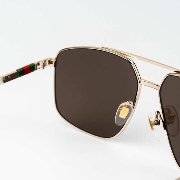 Gucci Men NAVIGATOR Sunglasses Gold Brown Aviator GG1676S 002 BRAND NEW - Picture 7 of 13